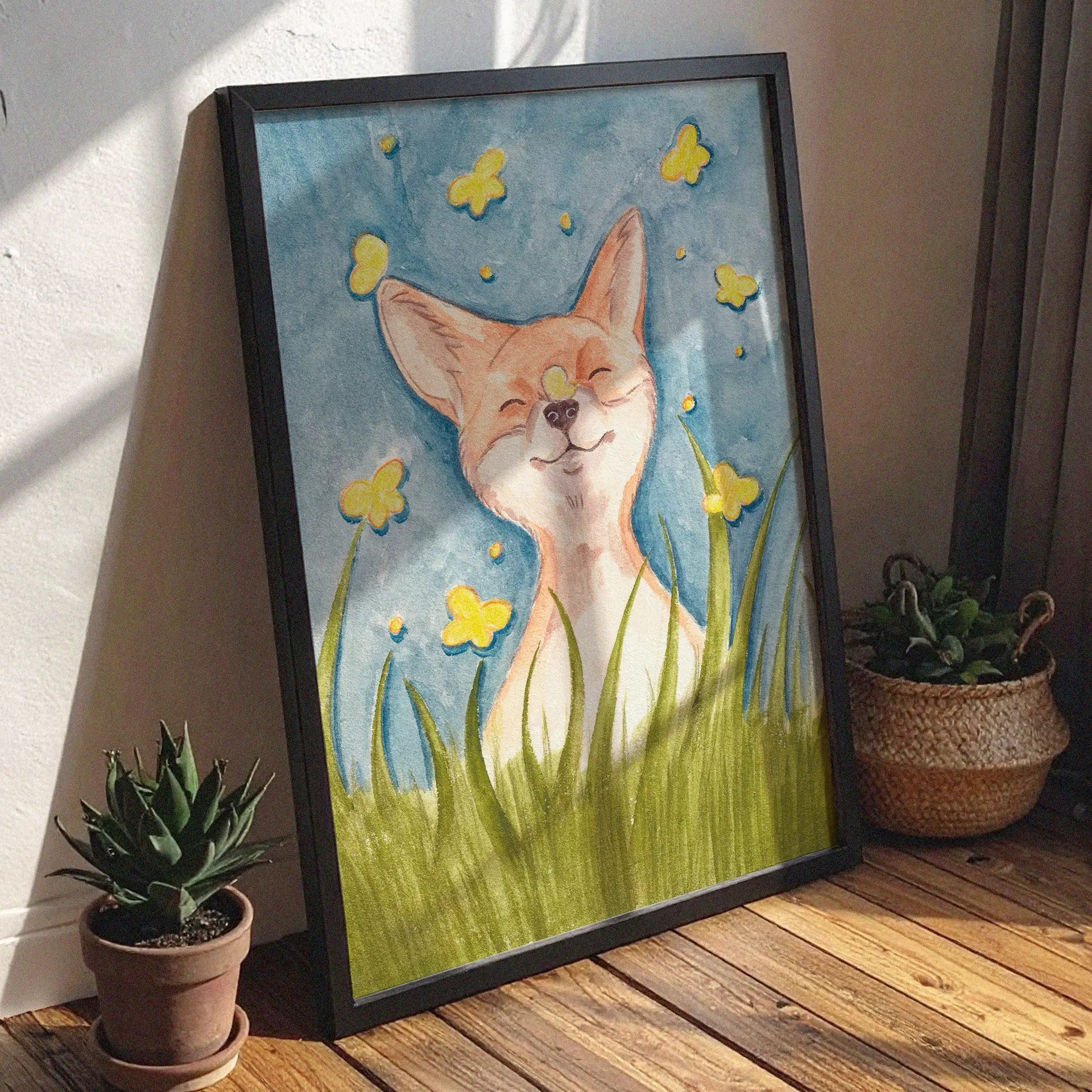 Home Plakat A4 Lisek – autorska ilustracja inspirowana naturą